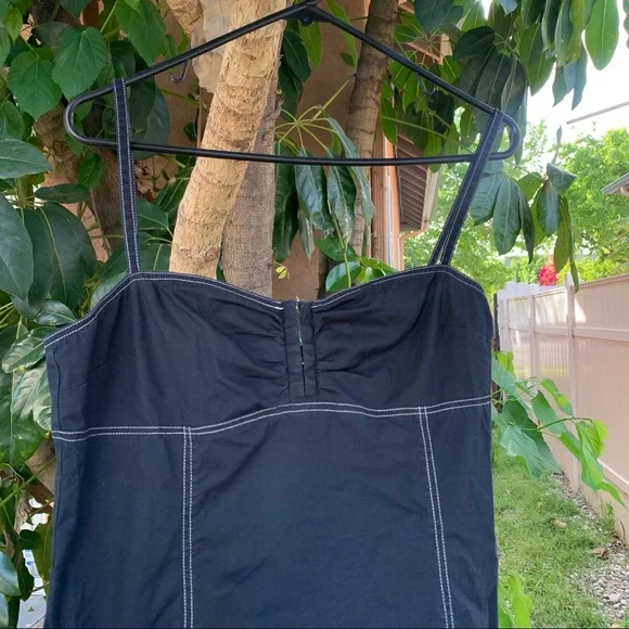 Black dress with white stitching. - Picture 4 of 5